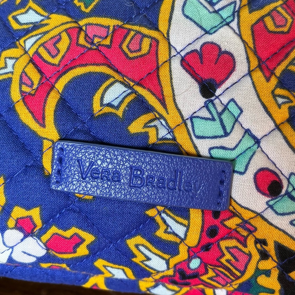 Vera Bradley Iconic Hipster Romantic Paisley Blue Quilted Crossbody Bag EUC - Picture 5 of 11